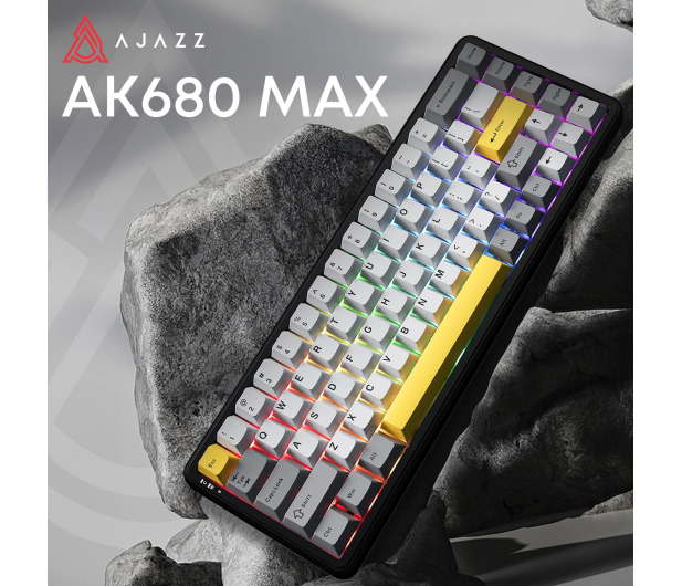 Ajazz AK680 MAX (8+8K) Magnetic Switch Black Gray Yellow RGB - 1536359 - zdjęcie 6